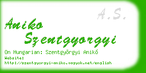 aniko szentgyorgyi business card